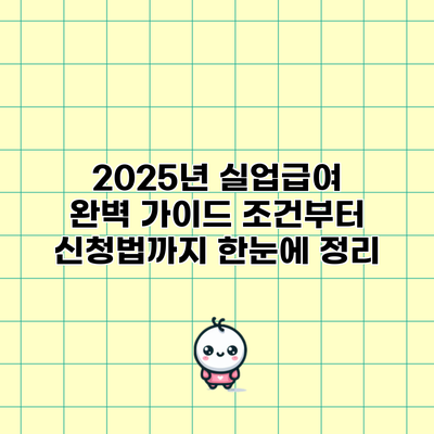 2025년 실업급여 완벽 가이드: 조건부터 신청법까지 한눈에 정리