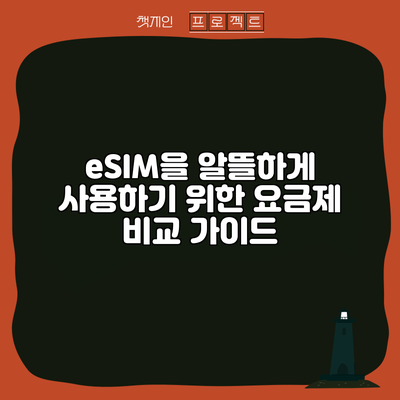 eSIM을 알뜰하게 사용하기 위한 요금제 비교 가이드