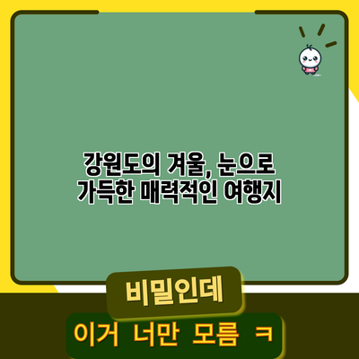 강원도의 겨울, 눈으로 가득한 매력적인 여행지