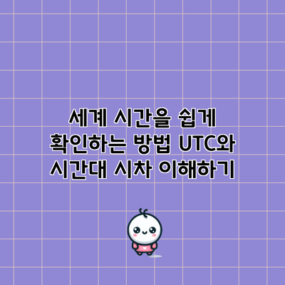 세계 시간을 쉽게 확인하는 방법: UTC와 시간대 시차 이해하기