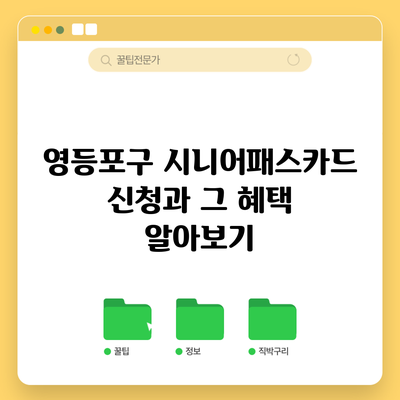 영등포구 시니어패스카드 신청과 그 혜택 알아보기