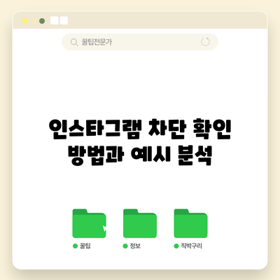 인스타그램 차단 확인 방법과 예시 분석