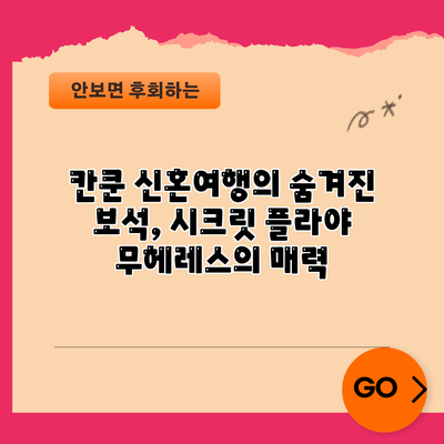 칸쿤 신혼여행의 숨겨진 보석, 시크릿 플라야 무헤레스의 매력