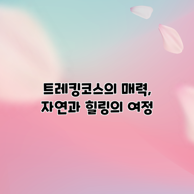 트레킹코스의 매력, 자연과 힐링의 여정